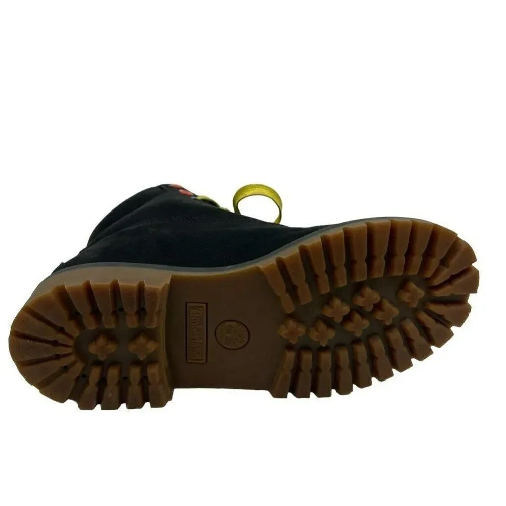Timberland SpongeBob Boots Boys Size 5 Black Yellow Good‎ Waterproof Limited